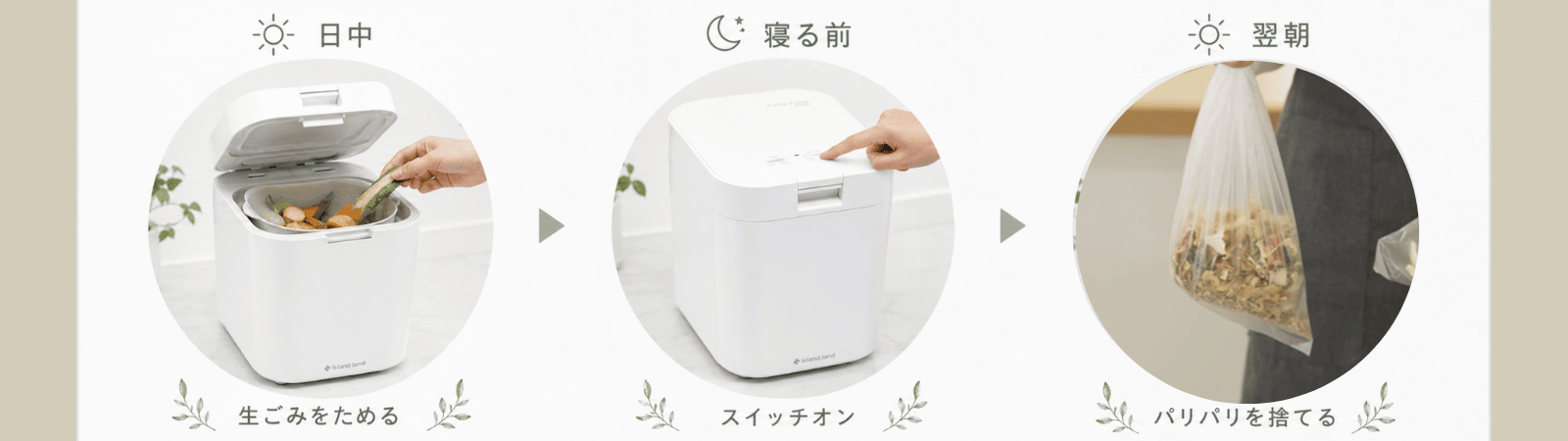 パリパリキューの1日の使用イメージ