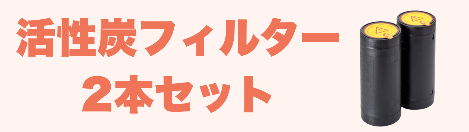 活性炭フィルター2本付き