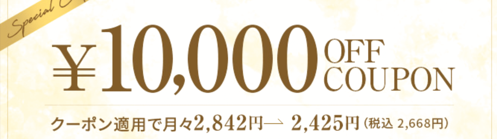 サイト限定10,000円引クーポン
